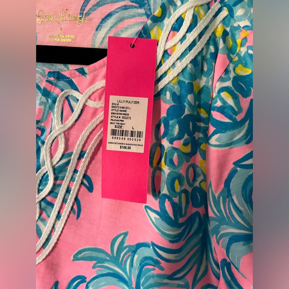 NWT Lilly Pulitzer Brewster Dress - Beat the Heat - Large - Picture 2 of 3